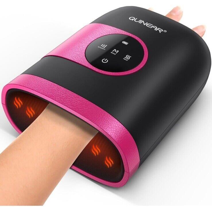 QUINEAR Cordless Hand Massager w  Heat & Compression for Arthritis,Carpal Tunnel