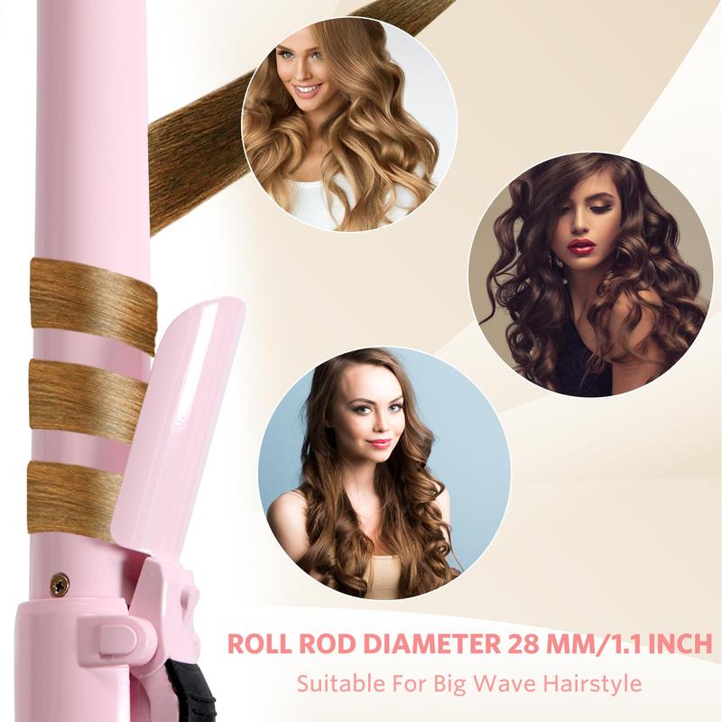 Automatic Rotating Curling Iron, Portable Heated Curling Iron With LCD Display, Professional Curling Iron, Fast Heating Rod for Medium and Long Hair