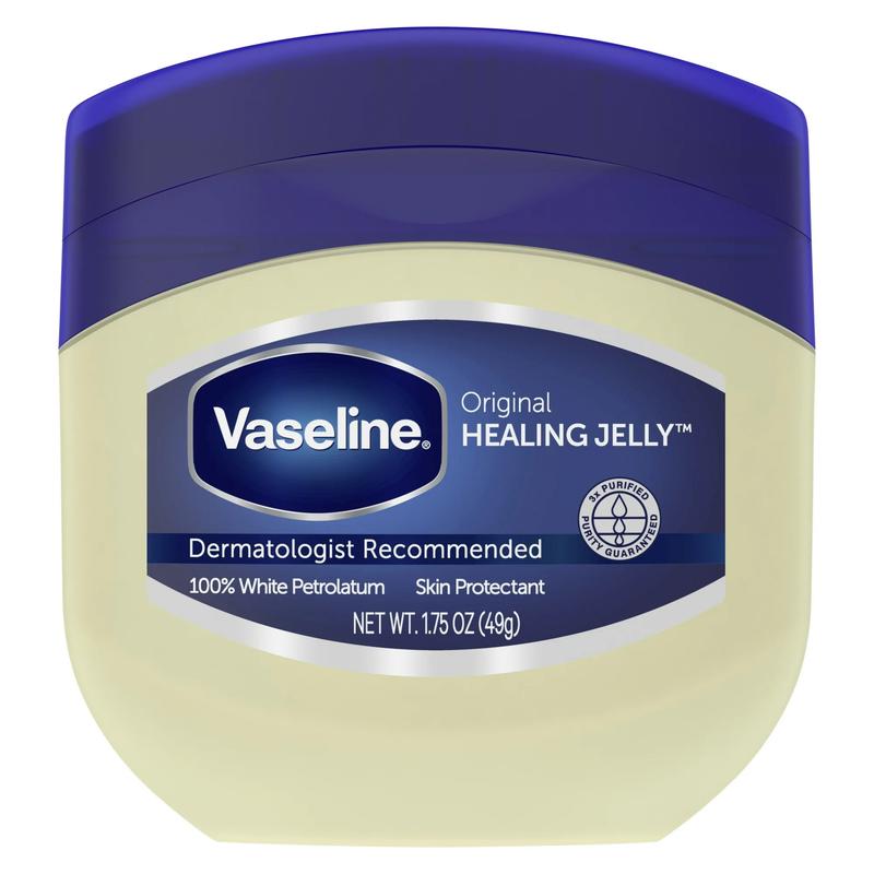 Vaseline 100% Pure Petroleum Jelly Original Unscented Body Moisturizer for All Skin Dryness, 1.75 oz (Pack of 4)