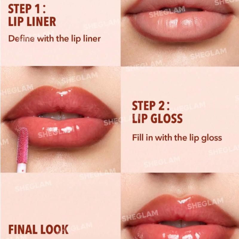 SHEGLAM Lip Rules Liner & Gloss Pen-Golden Rule Xmas Christmas Gift Winter Y2K Pink Black Friday Halloween