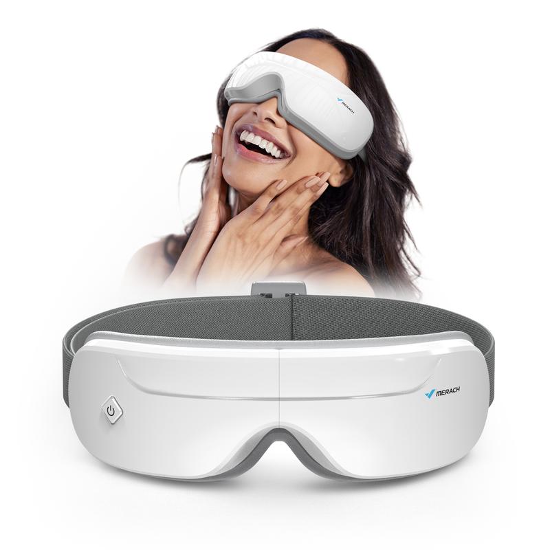 MERACH Eye Massager with Heat Compression and Bluetooth Music Eye Care Device Smart Eye Mask for Relax Birthday Gifts