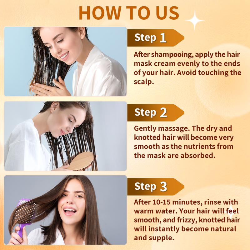 MEIDU Collagen Hair Mask,Treatment Deep  Conditioning Coconut Oil Hair Mask,Ginseng Nourishing,Shine Boosting  ,for All Hair Haircare Conditioner