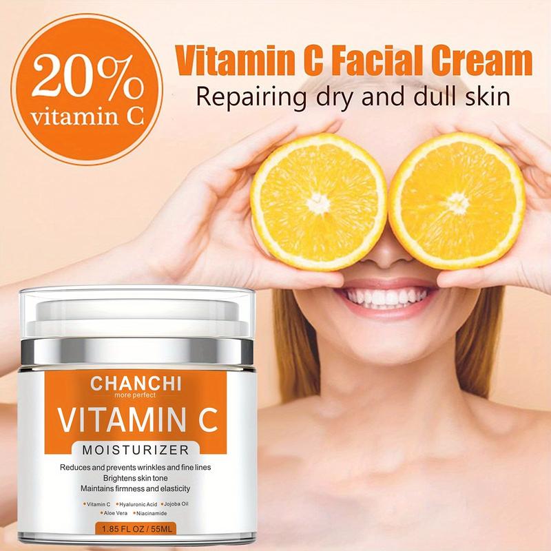 1pc, Face Cream, Vitamin C Whitening Face Care Moisturizing Anti-Aging Firming Skin Care Beauty Health 50ml