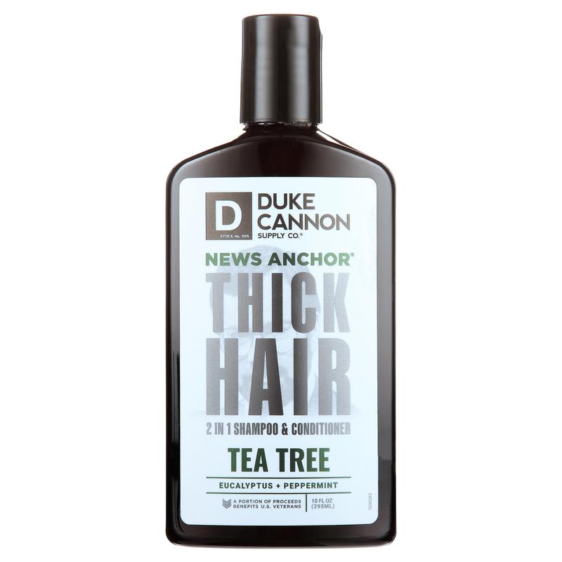 Duke Cannon 2-in-1 Hair Wash - Tea Tree & Peppermint Scent, 10 fl oz