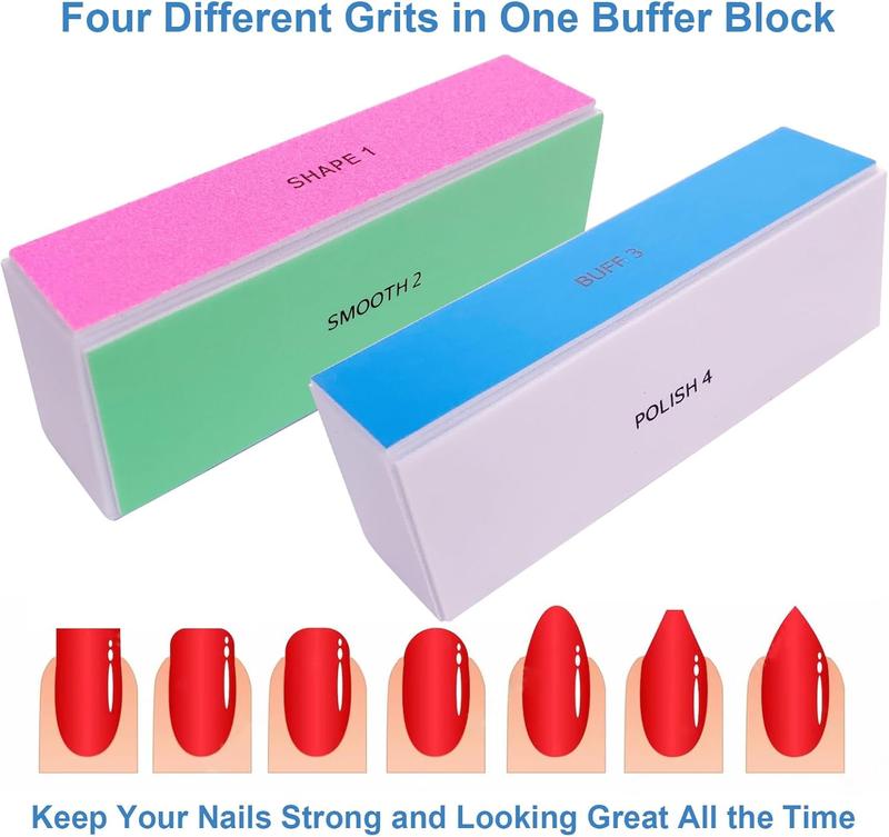 4 Way  Buffer Block (10 ),  Shine Buffers Blocks Files for  and  Nails Smoother Buffing Block Polisher Fingernail File Buffer 120 240 600 3000 Grit for Buffing Shinning