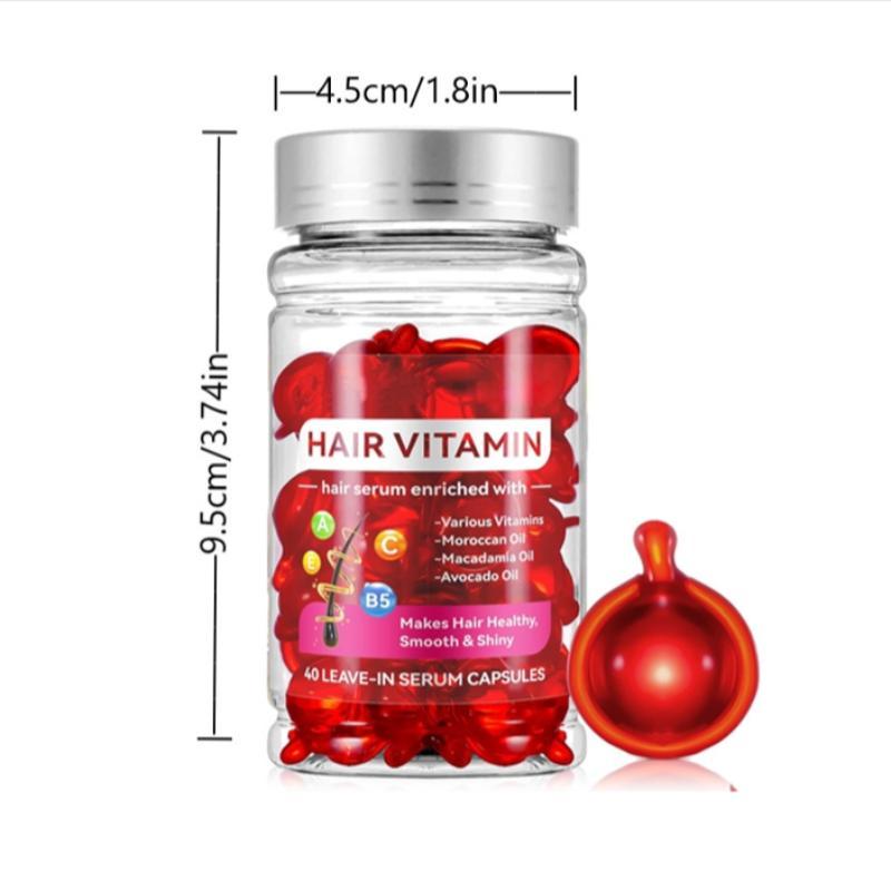 Hair Vitamin Capsule, 2 Boxes Hair Care Leave-in Serum Oil Capsules, Nourishing Hair Care Product for Women & Men Daily Use