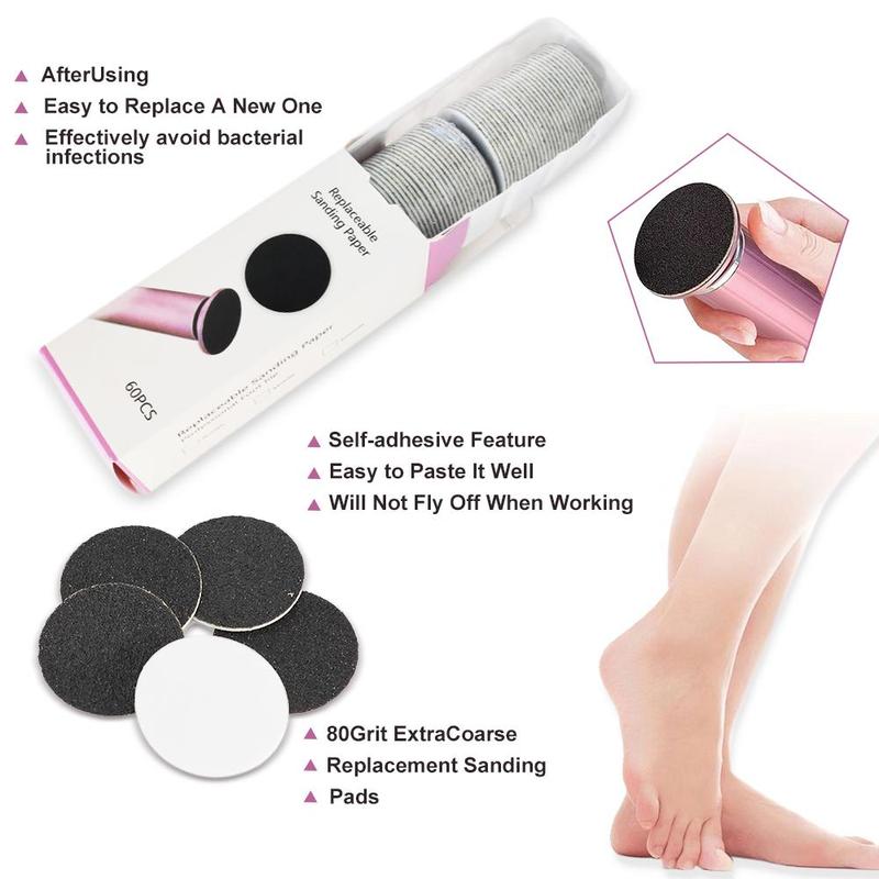 Replacement Sanding Paper Disc for Electric Foot File, 120pcs Foot File Sanding Paper, Foot Dead Skin Remover, Pedicure Tool for Home & Salon Use, Christmas Gift