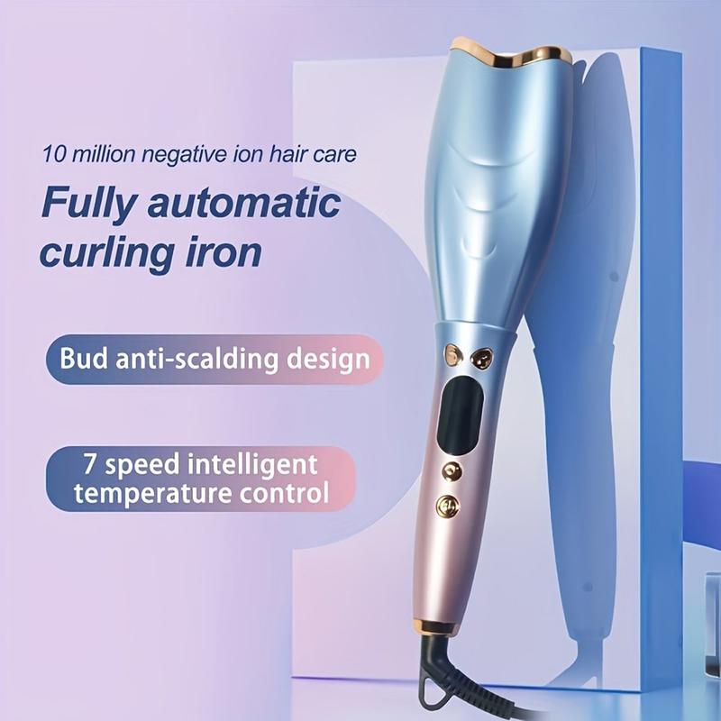 Automatic Curling Iron, Auto Hair Curler Rose Type Automatic Spiral Curling Iron Long Lasting Ceramic Rotating Hair Curler Fast Heating Iron Curling Wand for Hair Styling (US Plug)