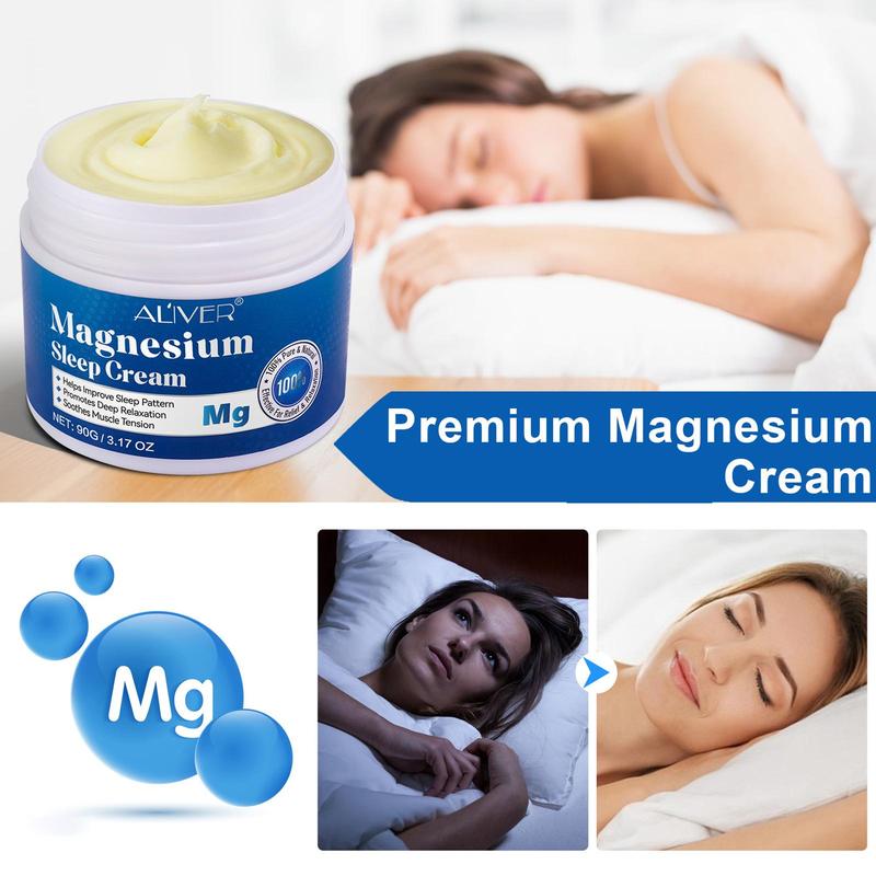 Magnesium Sleep Cream, 1 2 Counts Moisturizing Body Cream for All Skin Types, Soothing Skin Care Product for Women & Men