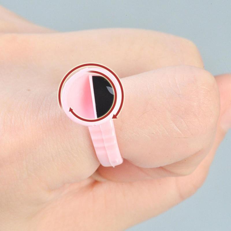 100pcs Eyelash Glue Ring Cup, Disposable Eyelash Glue Cup, Professional Makeup Accessory Supplies Tools For Eyelash Extension