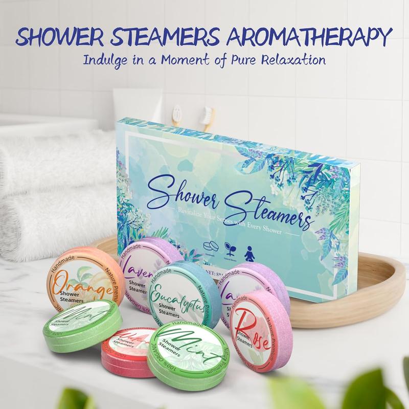 Shower Steamers Aromatherapy 8 PACK - Gifts for Women, Shower Bombs with Essential Oils, Self Care and Stress Relief Stocking Stuffers, Relaxation Birthday Gifts for Women and Men