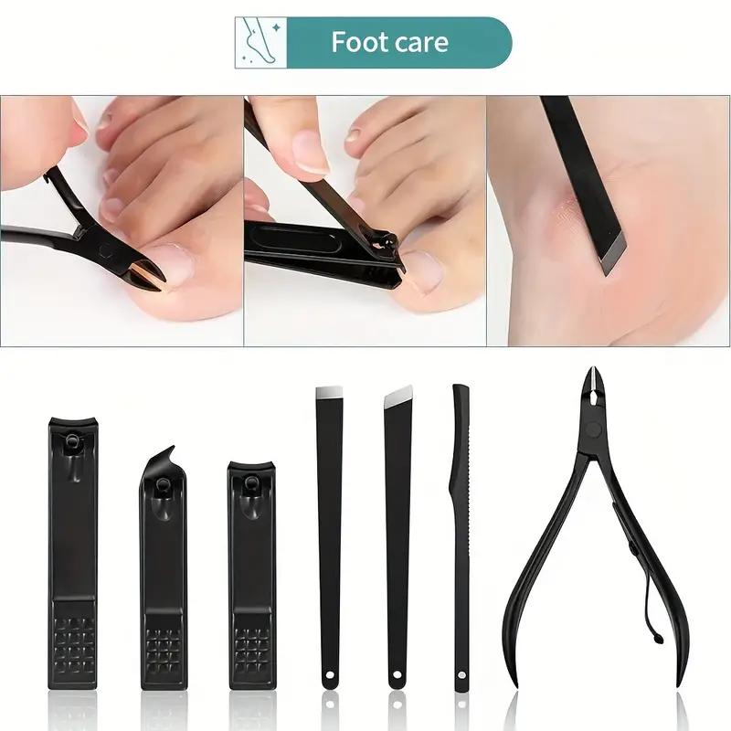 24-piece nail clipper set Stainless steel home nail clipper pedicure eyebrow clipper acne needle care kit