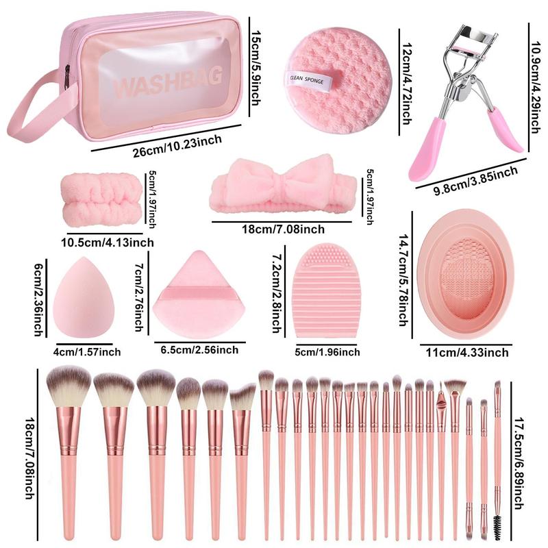 Makeup Tool Set, 50pcs set Makeup Brushes & Sponge & Puff & Brush Cleaning Tool, Professional Makeup Tools for Women