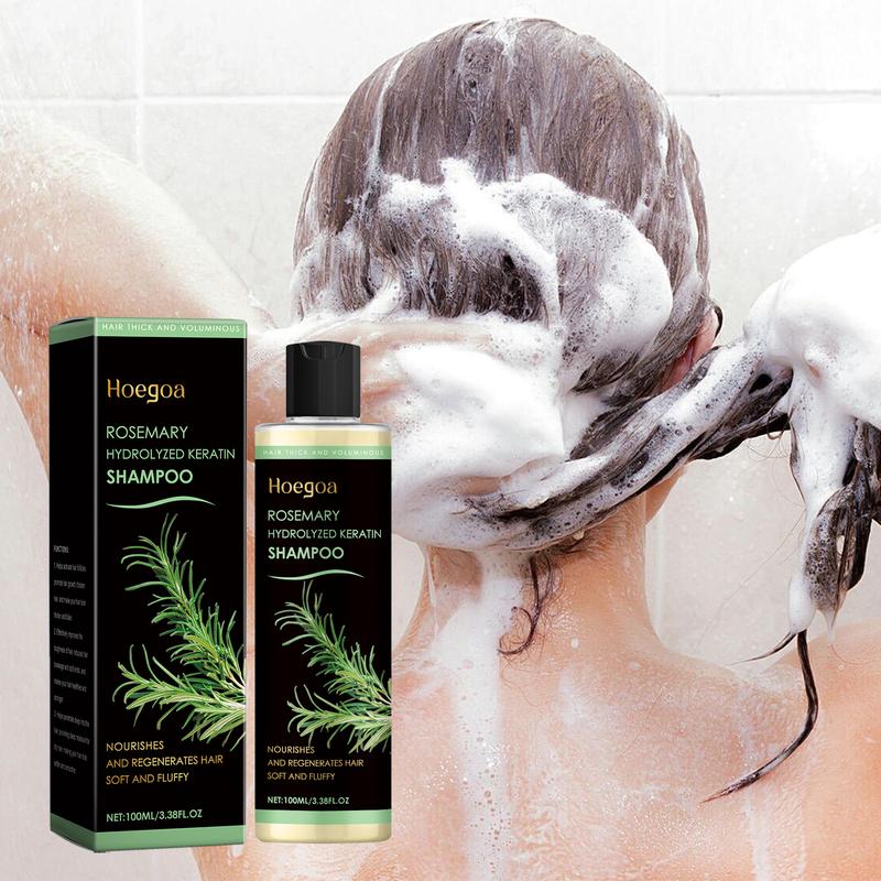 Organic Rosemary Hair Growth Shampoo - Natural Thickening & Strengthening Shampoo with Hydrolyzed Keratin for Thinning Hair & Hair Loss 100ml