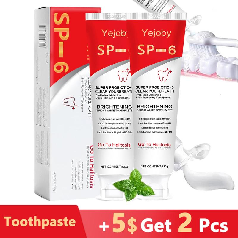 SP-6 [Triple Whitening] Super Probiotic Sp-6 Toothpaste, Sp-6 Ultra Whitening Toothpaste, Sp 6 Toothpaste,Fresh Breath, Sp-6 Toothpaste 4.9 oz SP-10,SP-10 SP-8 SP-4 sp-10 sp-8 sp-4 sp8 sp6 sp4 SP-10