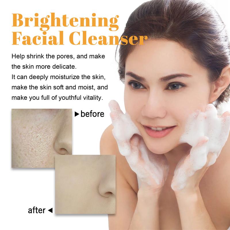 New 100ml New Turmeric + Kojic Acid Foaming Cleanser + Silicone Brush Cleansing Skin Repair Comfort Cleansing Cleanser