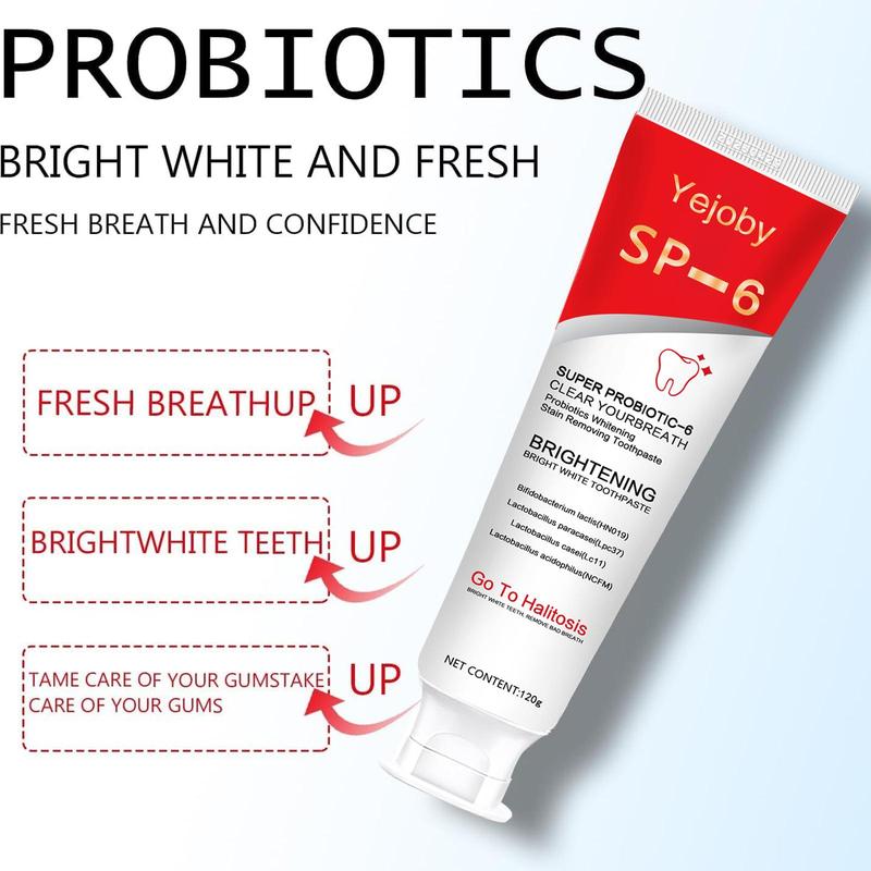 SP-6 [Triple Whitening] Super Probiotic Sp-6 Toothpaste, Sp-6 Ultra Whitening Toothpaste, Sp 6 Toothpaste,Fresh Breath, Sp-6 Toothpaste 4.9 oz SP-10,SP-10 SP-8 SP-4 sp-10 sp-8 sp-4 sp8 sp6 sp4 SP-10