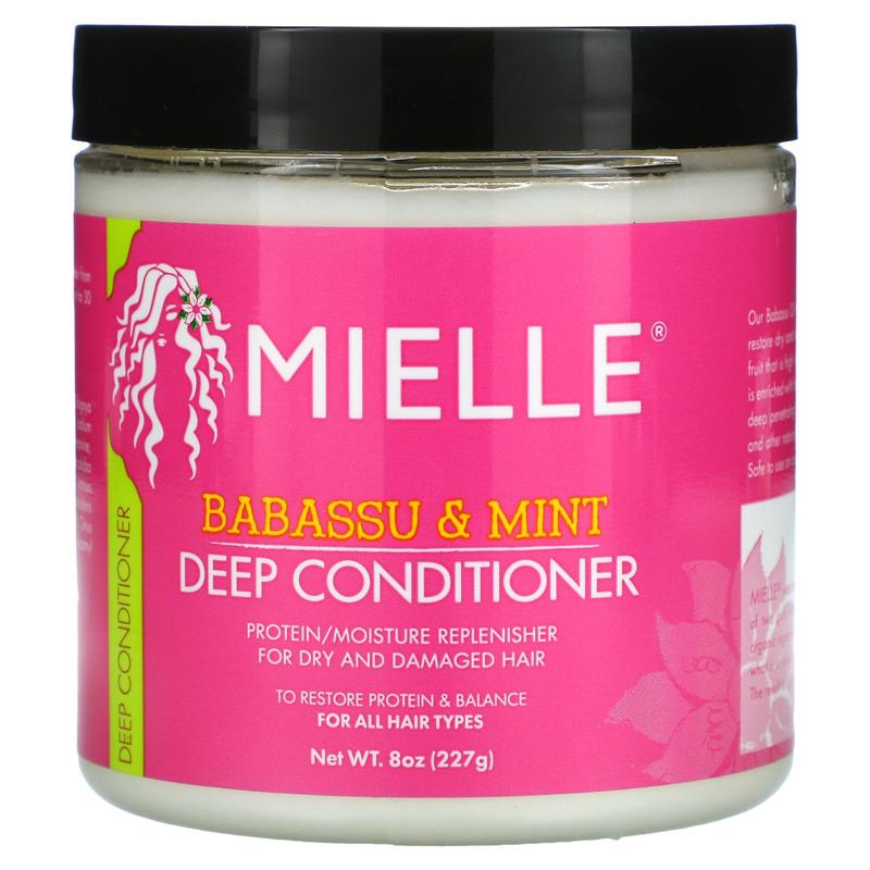 Mielle Deep Conditioner, For All Hair Types, Babassu & Mint, 8 oz (227 g)