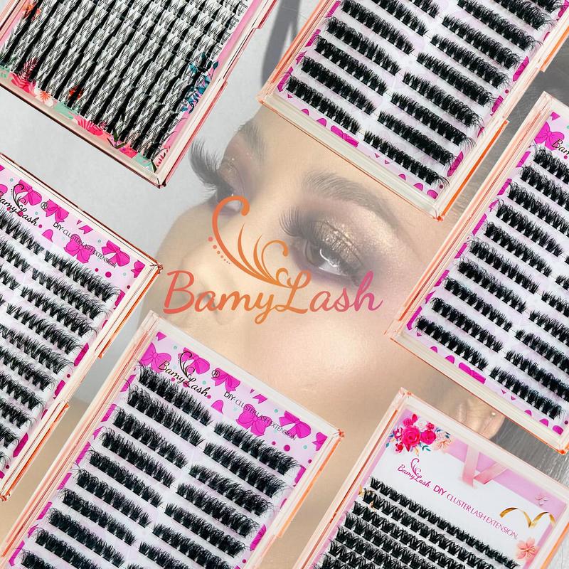 Fluffy False Eyelashes with Eyelash Glue & Tweezers & Glue Remover, 10pcs set Natural Curling Wispy Faux Cluster Lashes, Lengthening Volumizing False Eyelashes for Women and Girls