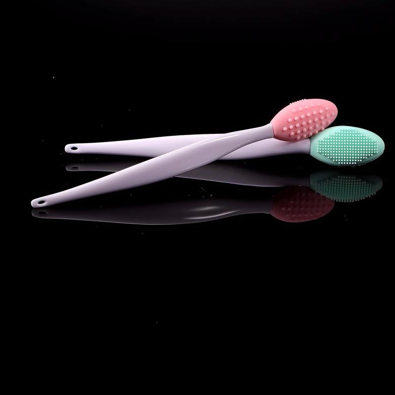 10pcs Silicone Lip Brush Exfoliating Nose Clean Blackhead Removal Brushes with Replacement Head Wash Face Cleansing Brush Tools