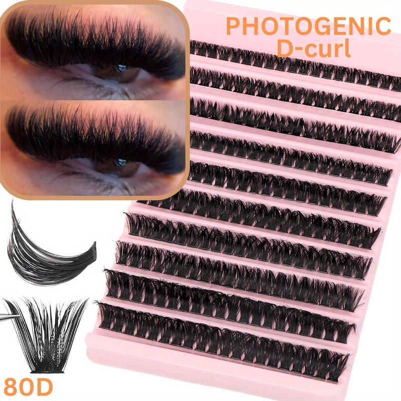 Mixed Size Individual False Eyelashes, 1 Set Natural Look Eyelash Extensions, Self Grafting Curl Eyelashes Clusters for Women & Girls Eye Makeup Enhancement, Christmas Gift