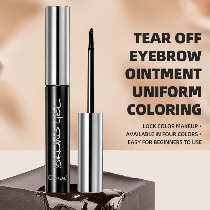 Tattoo Peel-Off Eyebrow Tinting Gel, Semi-Permanent Tattoo Eyebrow Peel-Off Eyebrow Tinting Gel, is waterproof, transfer-proof, and leaves eyebrows fuller and more defined