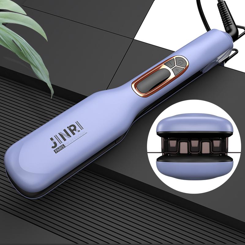 JINRI Professional Volumizing Ceramic Hair Iron，Adjustable Temp，360 ° Tail Rotation，Lasting Hair Volume，for Short Or Thin Hair，Purple waver be stope