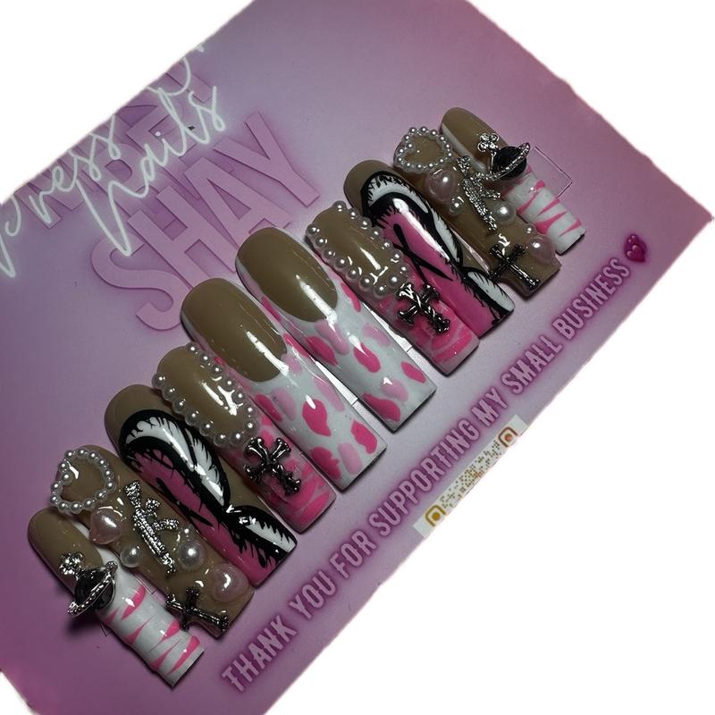 Camo Gel Press On Nails - Perfect for Any Occasion