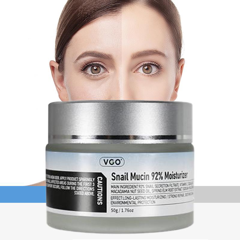 VGO Snail Mucin 92% Moisturizer Daily Face GelCream for Dry & Sensitive Skin, 50g 1.760zCleanser Moisture Moisturizing Skincare vgo vitamin Snail Mucin