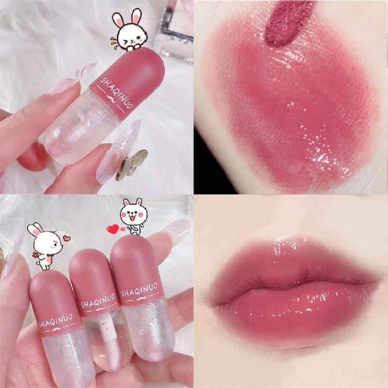 Long Lasting Moisturizing Mirror Lip Gloss, 3 Counts set Glitter Clear Liquid Lipstick, Glossy Lip Glaze, Plumping Lip Oil for Makeup, Hydrating Lip Cosmetics