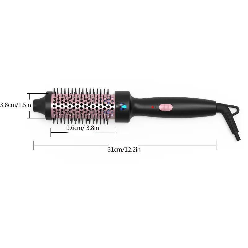 Hair Curler, 1 Box Thermal Round Brush, Dual Voltage Ionic Heated Round Brush, Curling Wand, Easy To Use Hair Styling Tool for Women & Girls