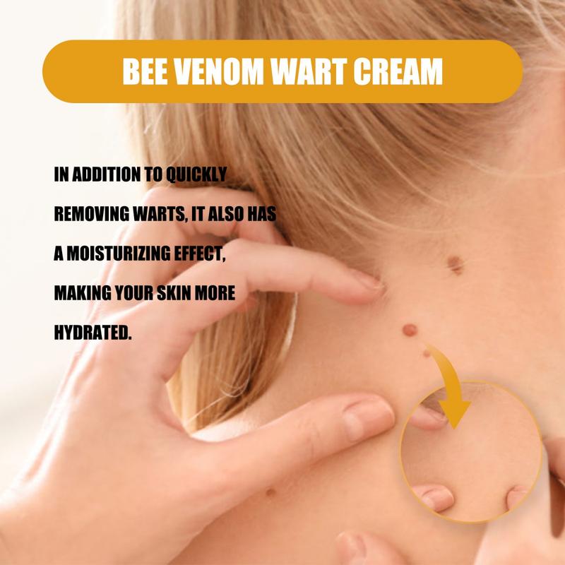 Bee Venom Wart Cream | Fast & Painless Wart Removal | Skin Smoother with Natural Ingredients Acne Skincare