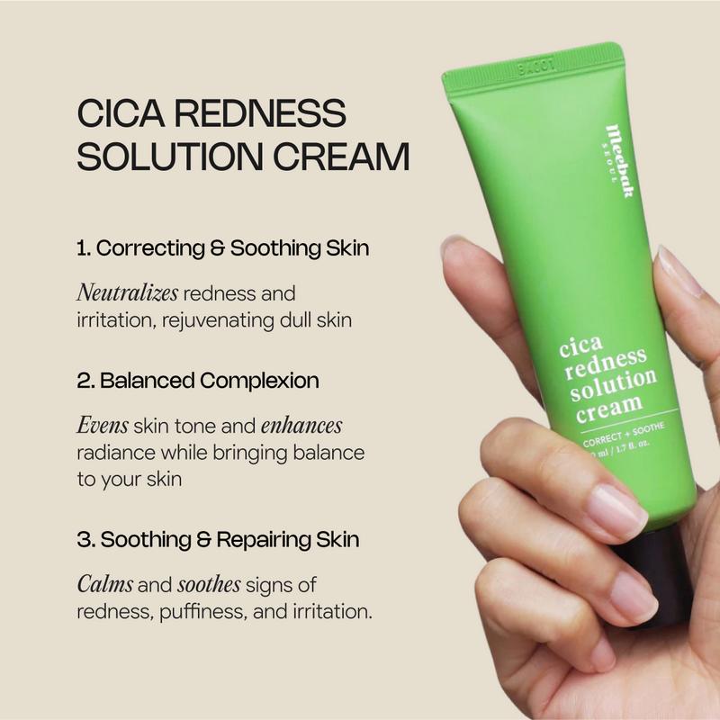 [Meebak Official Store] Cica Redness Solution Cream 50ml - Soothing Skincare Moisturizer Gentle Smooth