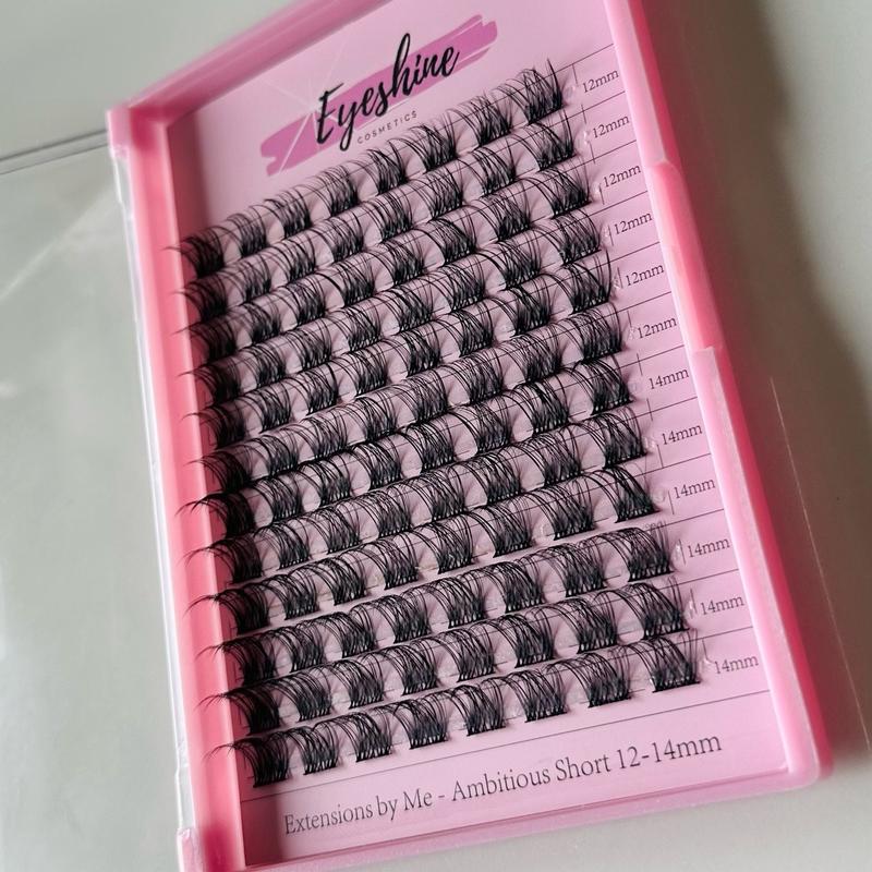 Eyeshine Ambitious Short (black 12-14mm) lashes only (NEW forever D curl hair fiber) glue sold separately