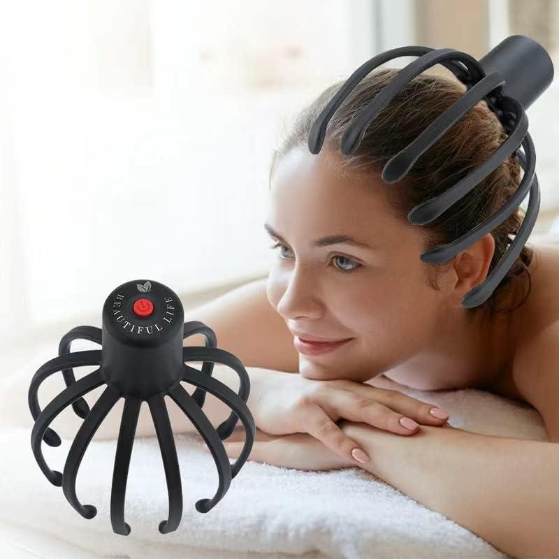 Electric Scalp Massager - 3 Modes, 360° Rotating, Cordless, Neck Massager for Stress & Menstrual Relief