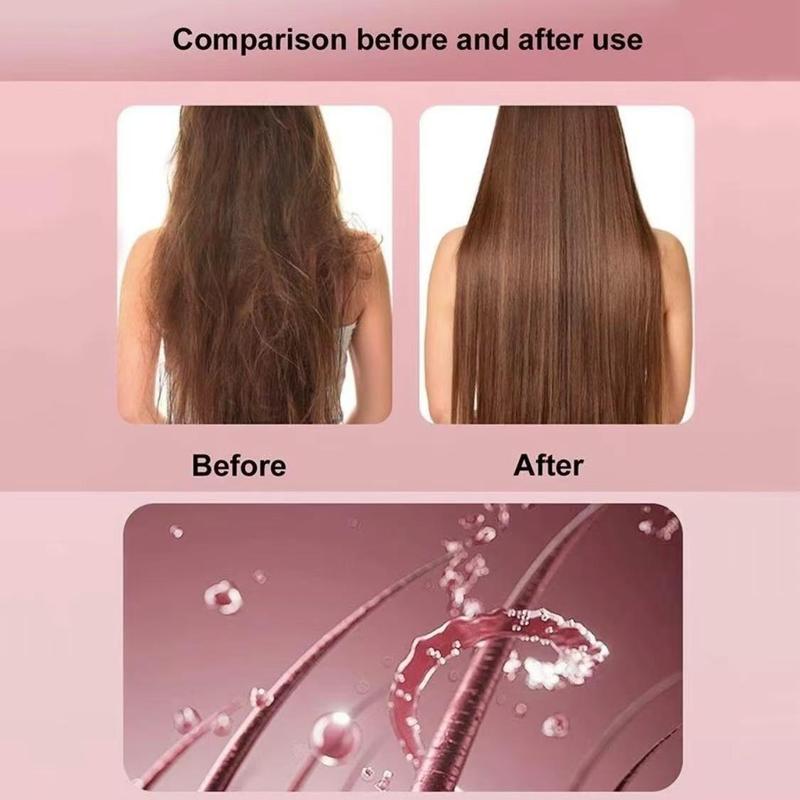 Portable Wireless Mini Hair Straightener, Rechargeable Negative Ion Hair Straightening Comb, Hair Styling Tool for Home & Travel