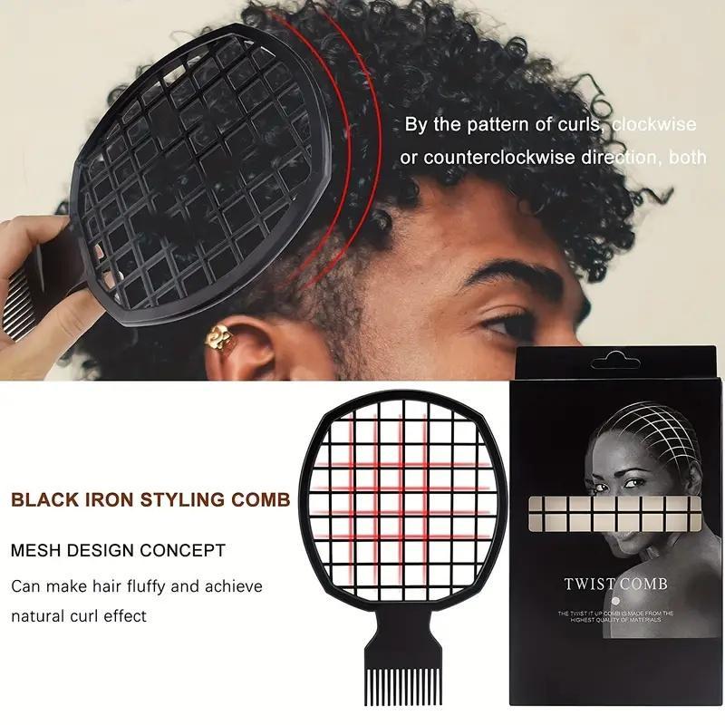 Hair Sponge Brush Set, 4 Counts set Curl Brush Afro Hair Comb, Curly Sponge Glove for Natural Hair Curling, Heatless Hair Styling Tools for Men, Hair Products