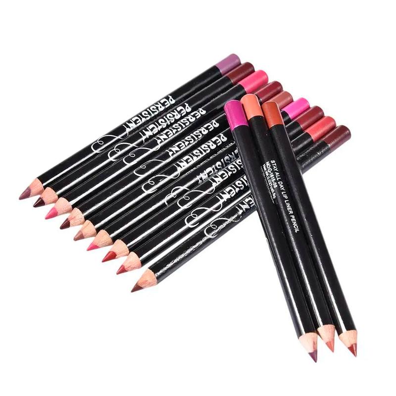 12pcs Waterproof Long Lasting Smooth Natural  Lipliner