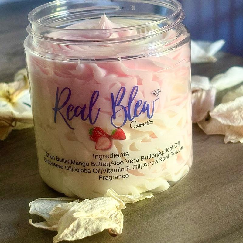 “Strawberry Shortcake” Whipped Body Butter Skincare Moisturizer for all skin types Aloe Aloevera Body Care Lotions Moisture Scent