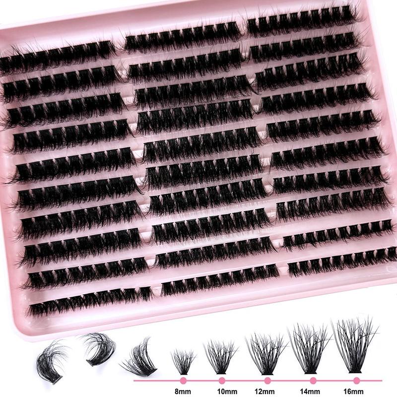 Mixed Length Individual False Eyelashes, Natural Look Eyelash Extensions, Self Grafting Curl Eyelashes for Christmas Gift, Eye Makeup Enhancement False Eyelashes