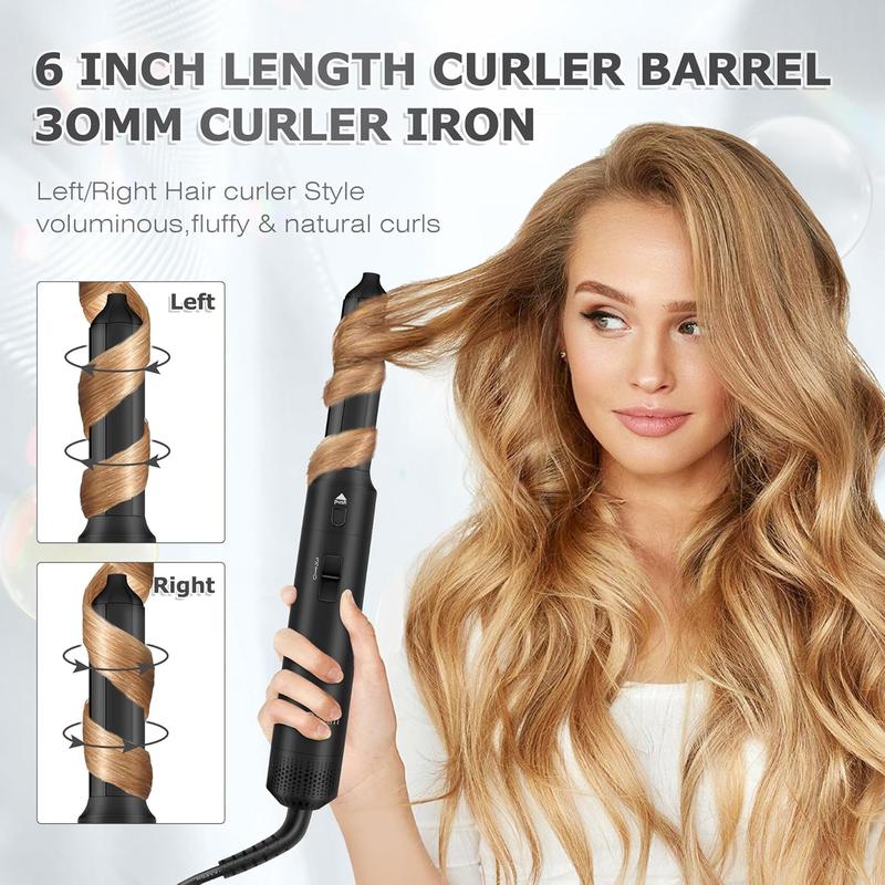 5 in 1 Multifunctional Hot Air Styler Hair Dryer Brush, Curling Iron, Straightener with Negative Ions for All Hair Types