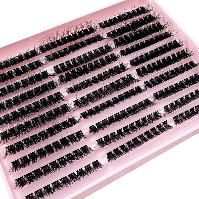 Mixed Length Individual False Eyelashes, Natural Look Eyelash Extensions, Self Grafting Curl Eyelashes for Christmas Gift, Eye Makeup Enhancement False Eyelashes