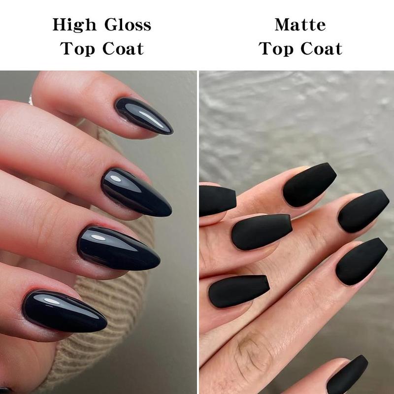 Matte Top Coat, 1 Box Long Lasting Nail Art Gel, UV LED Nail Art Gel Soak Off Gel Polish for Women & Girls Nail Salon and Family Daily Nail Styling Use