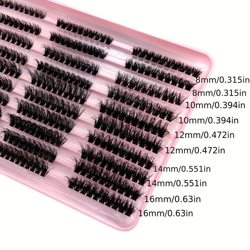 Mixed Length Individual False Eyelashes, Natural Look Eyelash Extensions, Self Grafting Curl Eyelashes for Christmas Gift, Eye Makeup Enhancement False Eyelashes