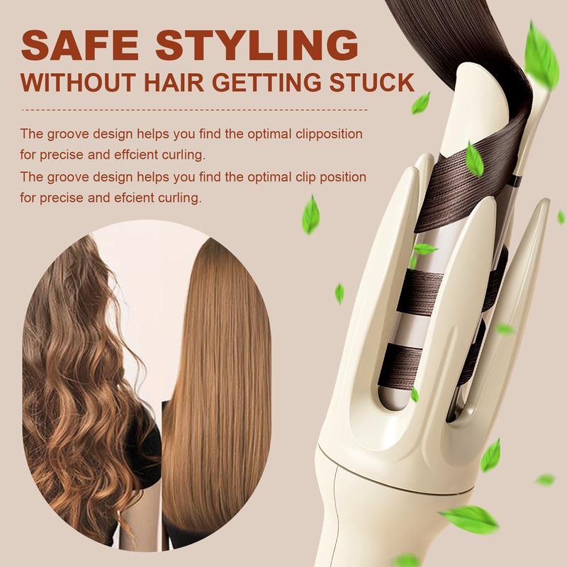 Auto Hair Curler, Automatic Curling Iron with 4 Temperature,Automatic Shut-Off, Anti-Scald, Anti-Tangle Rotating Curling Wand for Hair Styling