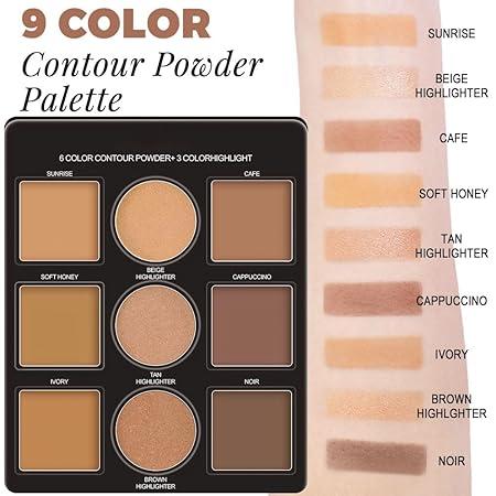 Professional Light Medium Brown Contour Highlight Palette,Easy Blending, Long-lasting formula, Sculpt & Highlighting,Matte and Shimmer Finish-9A