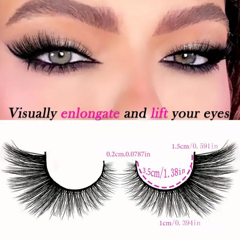 Natural Look Cat Eye Eyelash Extensions, 5 Pairs Self Grafting Curl Eyelashes, Eye Makeup Enhancement False Eyelashes for Women & Girls