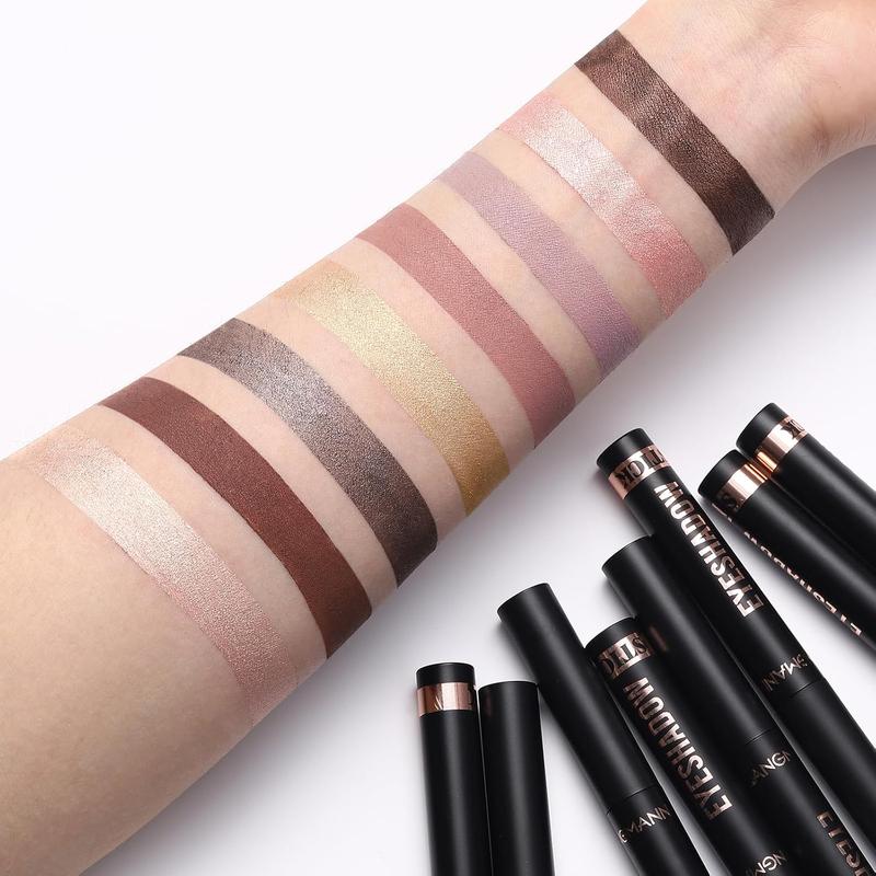 Eyeshadow Stick Set, 8 Colors Matte Professional Bright Contour and Highlight Eyeshadow Stick, Cream Eyeshadow Waterproof Long-lasting High Color Eyeshadow