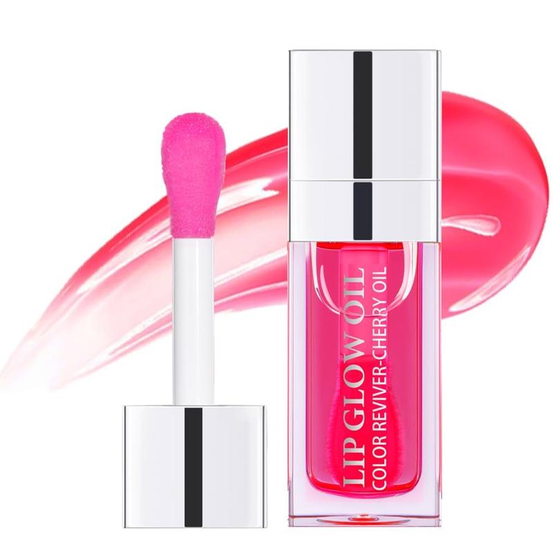 NEW  Hydrating Lip Oil - Moisturizing, Plumping Lip Gloss Balm With Cherry Tint Skincare Comfort Moisturizer Moisture Hydrate