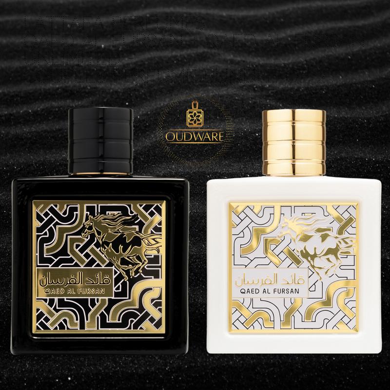 Lattafa Perfumes Qaed al Fursan For Men 90ml + Qaed Al Fursan Unlimited (Unisex) 90ml  - Couples Set of 2 - Perfume Bundle Gift Set - Luxury Fragrance Gift